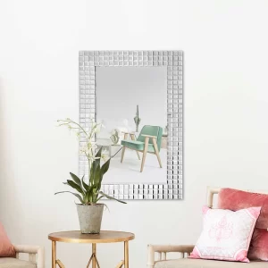 Billig ? 60x90x4 Cm Wandspiegel Mit Mosaik Rahmen – Solu ? 12