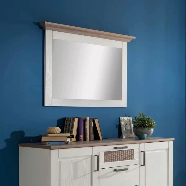 Bester Verkauf ? Landhaus Flurspiegel Izarella In Weiß Und Taupe ? 3