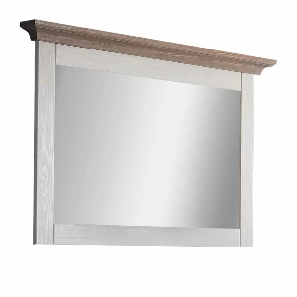 Bester Verkauf ? Landhaus Flurspiegel Izarella In Weiß Und Taupe ? 1